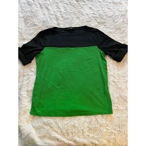 Women's Black & Green Ralph Lauren 3/4 Dress Shirt Size 1X